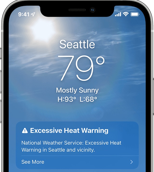 iphone weather alert