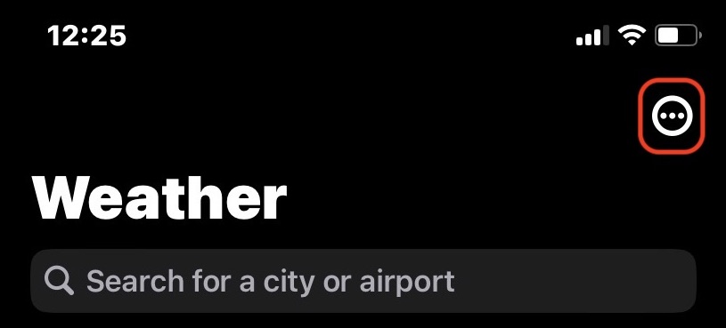 iphone weather settings menu icon