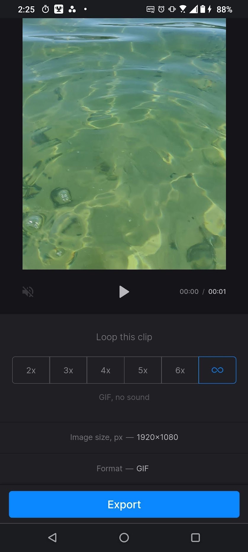 loop infinitely for a GIF clideo