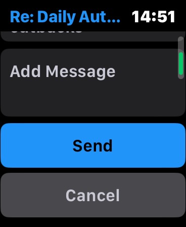 mail app apple watch reply to email
