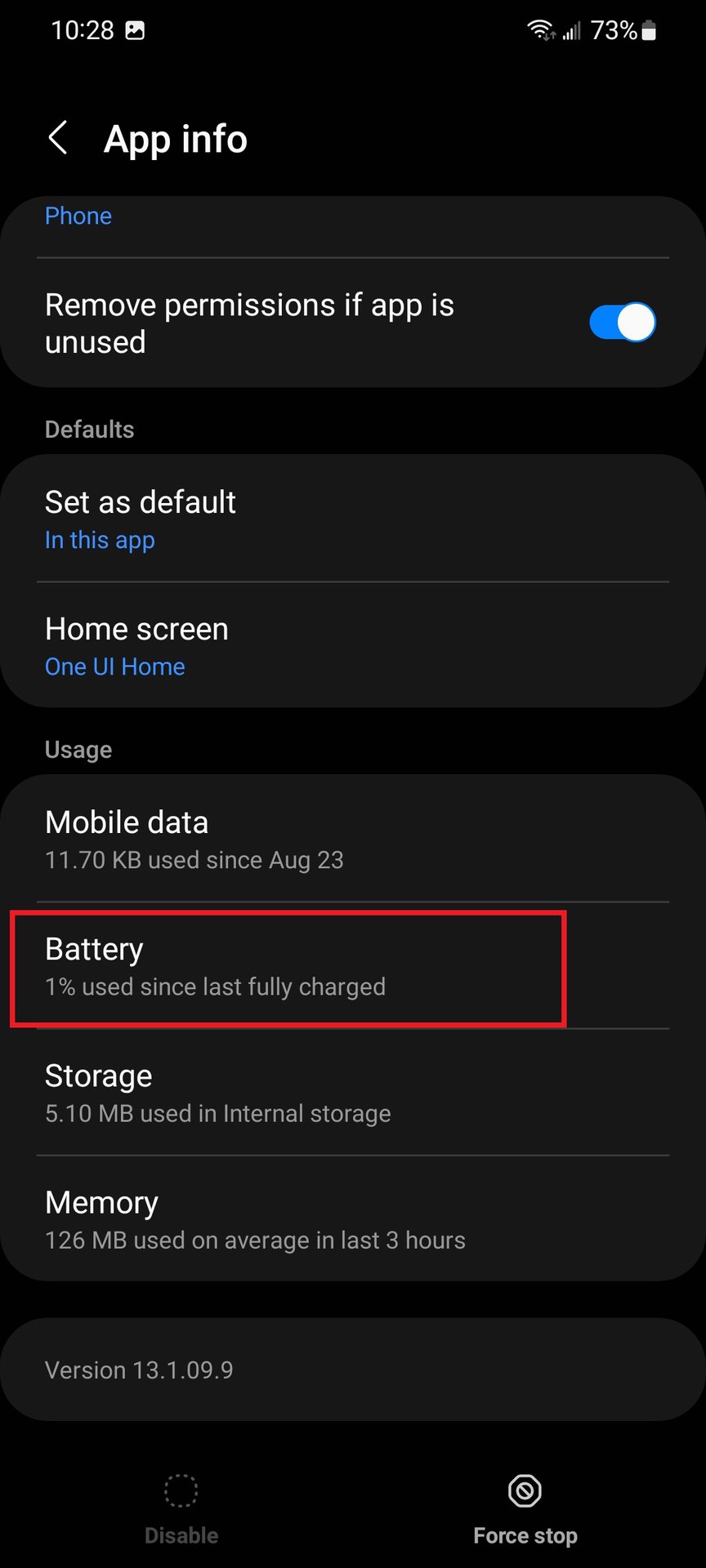 Setting up a single home battery for a user interface