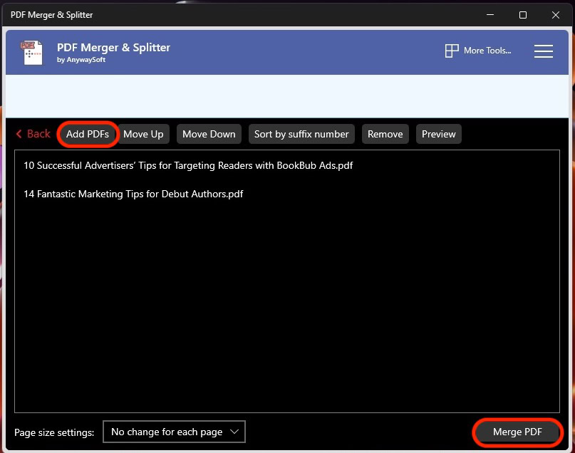 pdf merger and splitter merge pdf files