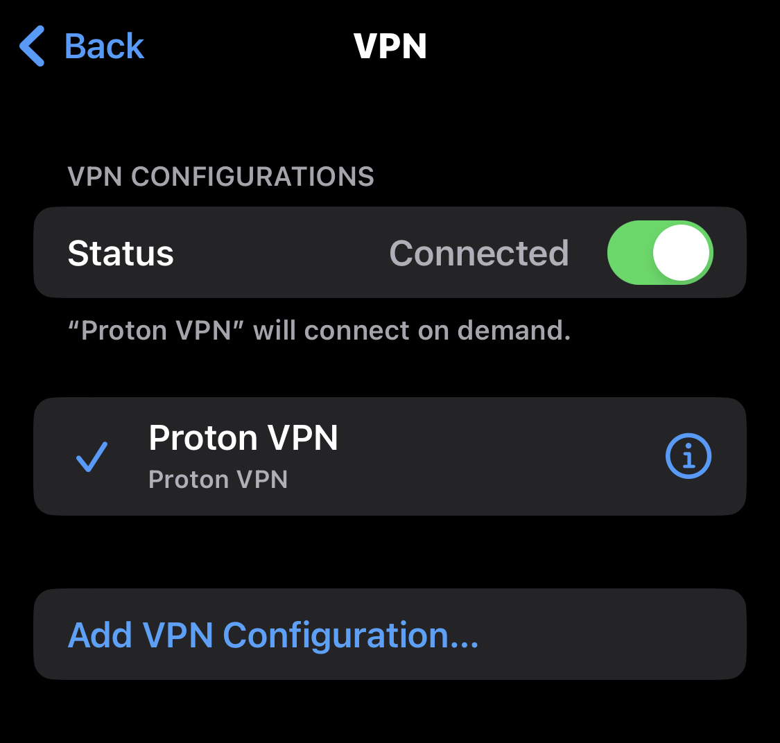 proton vpn config profile