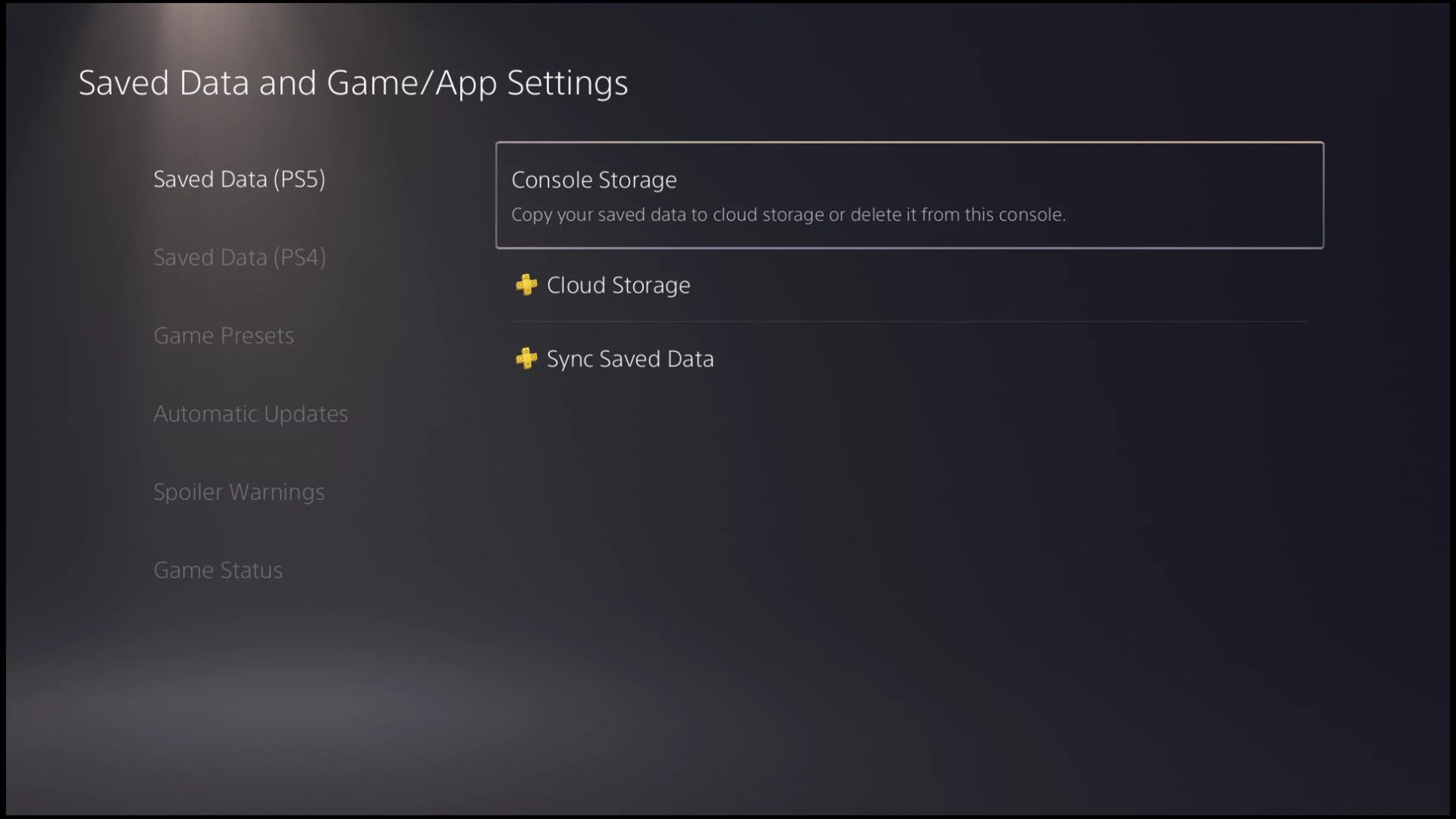 ps5 download cloud storage on console