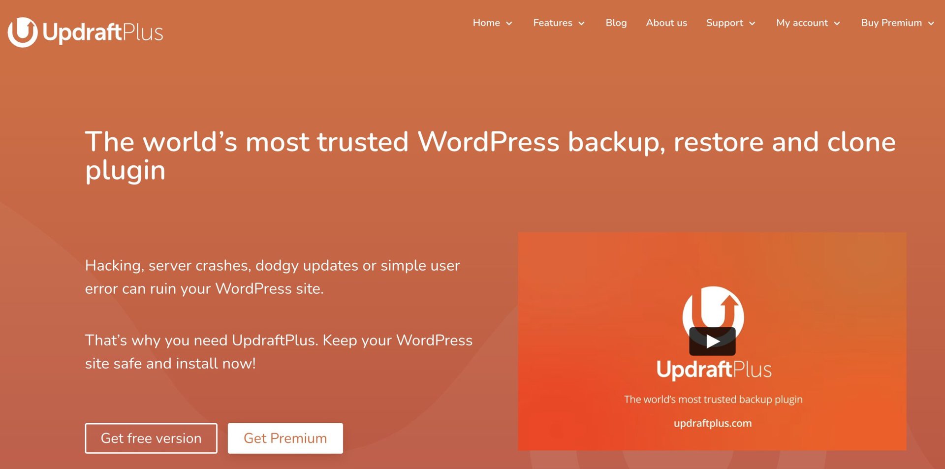updraftplus wordpress backup