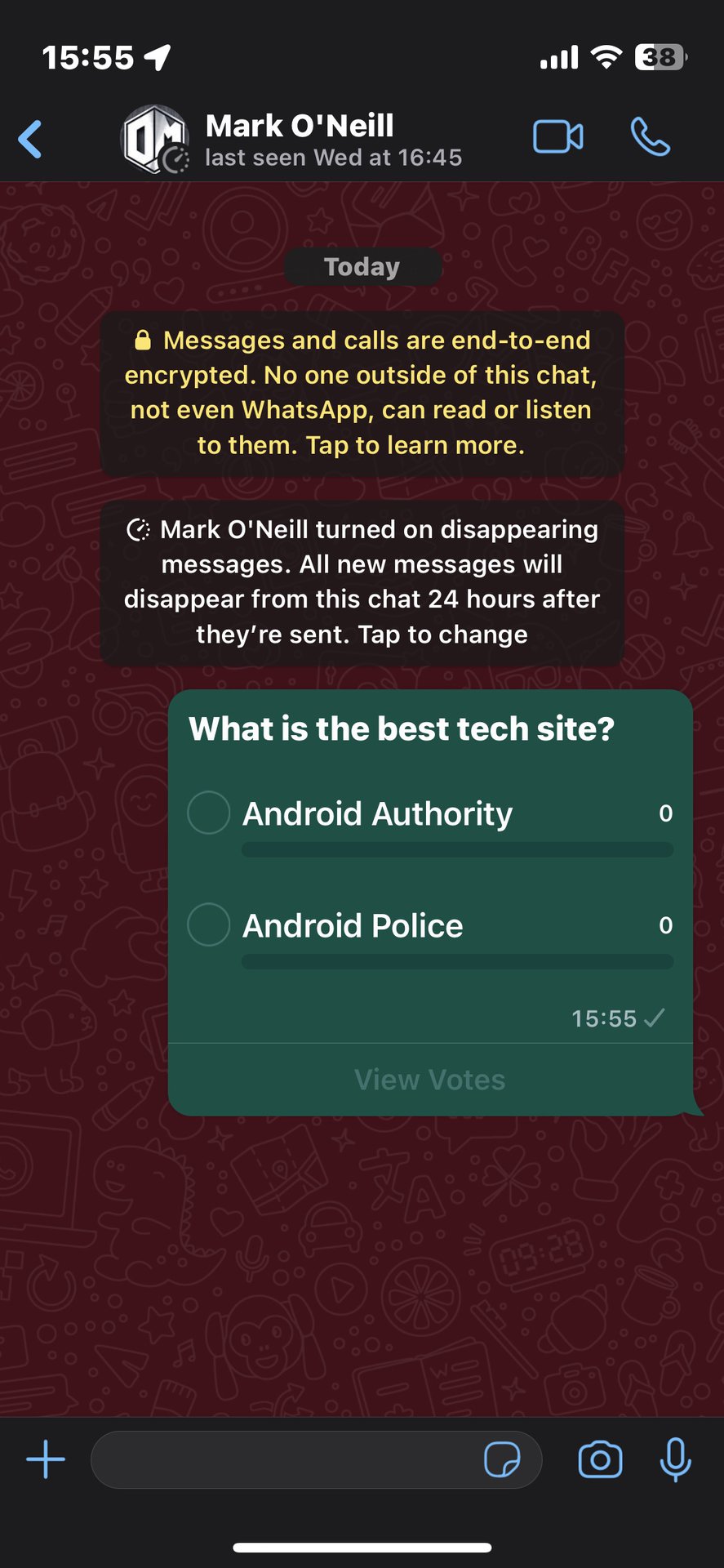 whatsapp poll finished