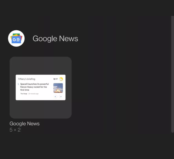 android 12 widgets google news