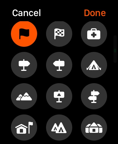Apple Watch Waypoint icons