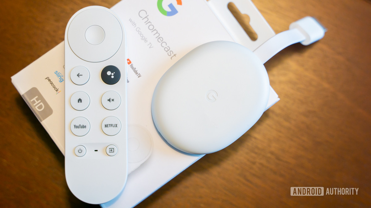 Chromecast with Google TV HD with remote and box 3
