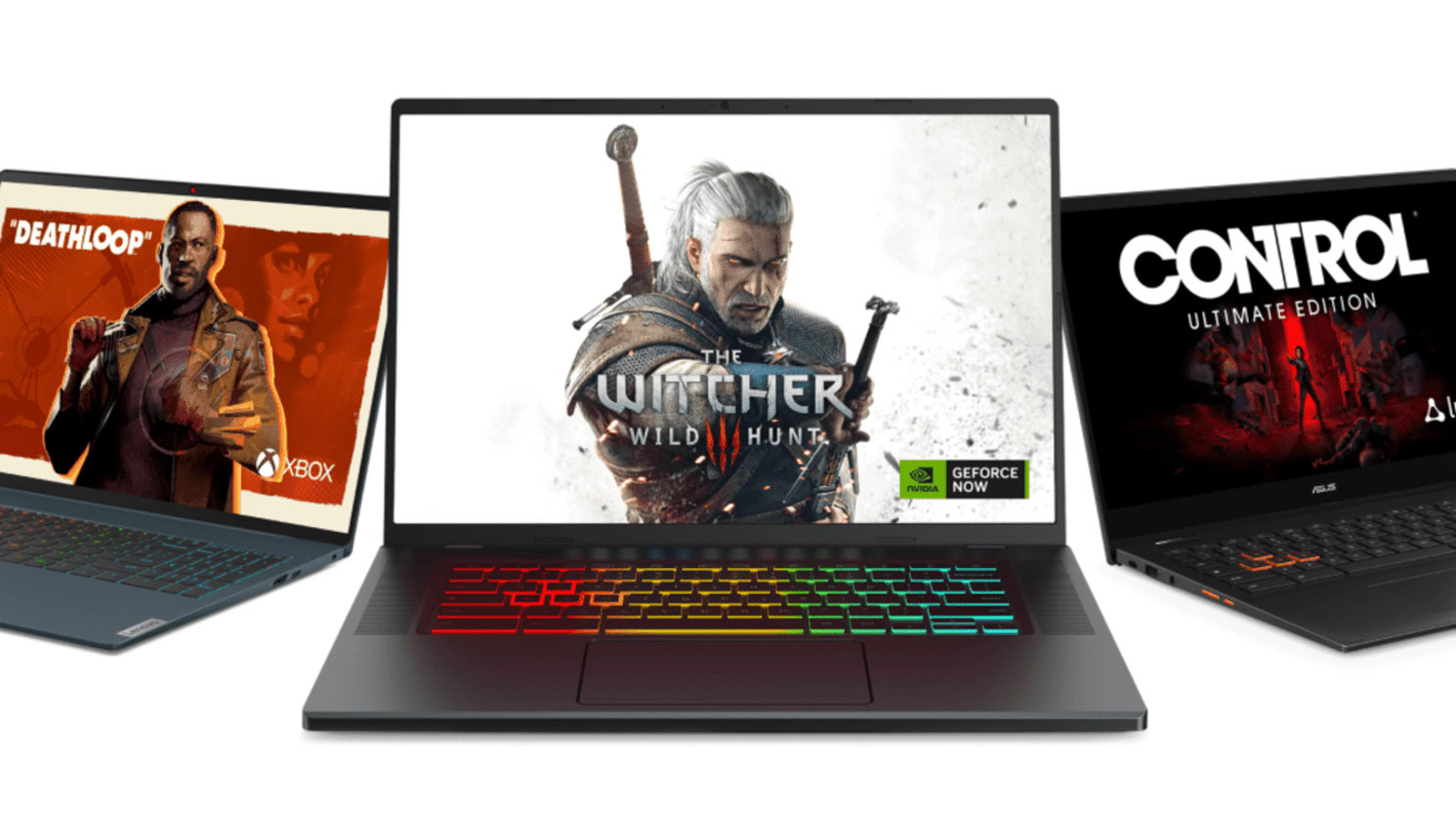 Three gaming laptops