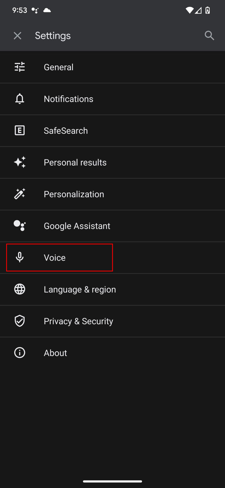Download voice to text languages on Android 3
