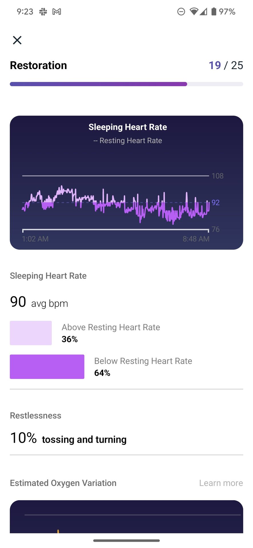 Fitbit App Restoration Screen