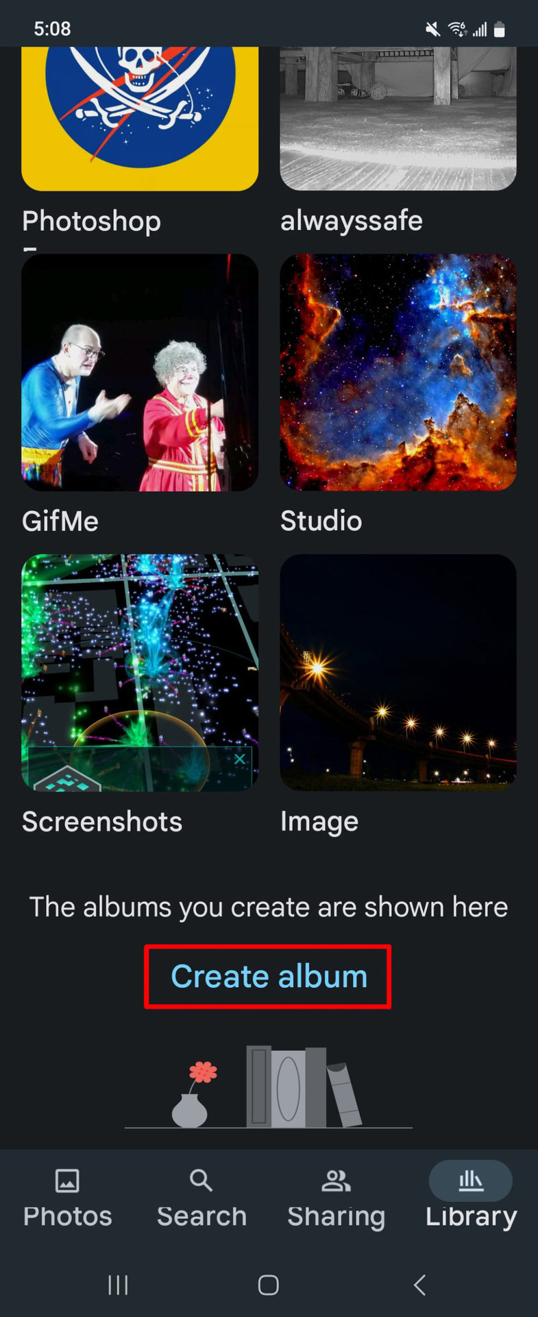 Tap on Create Album