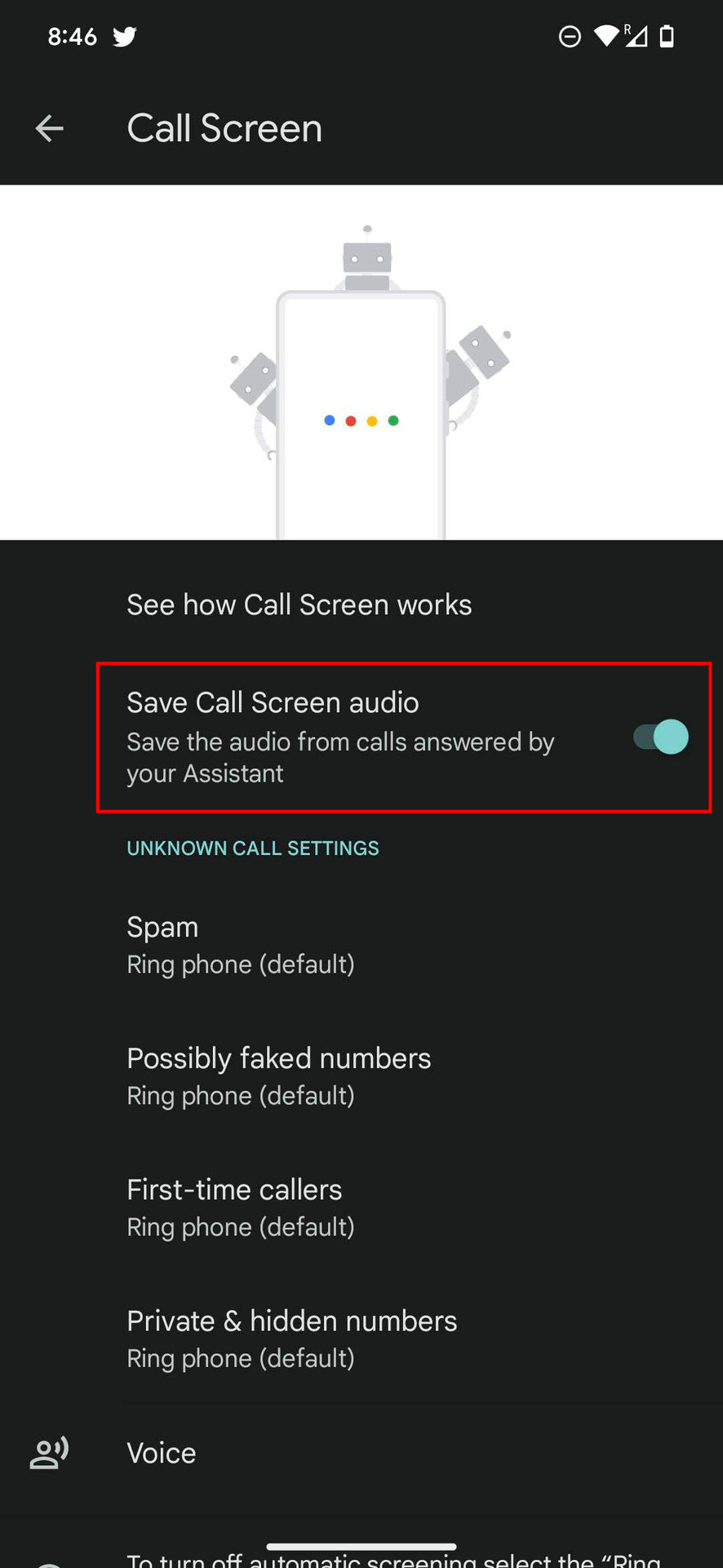 How to access transcripts or save recordings from your Google Assistant screened calls 5