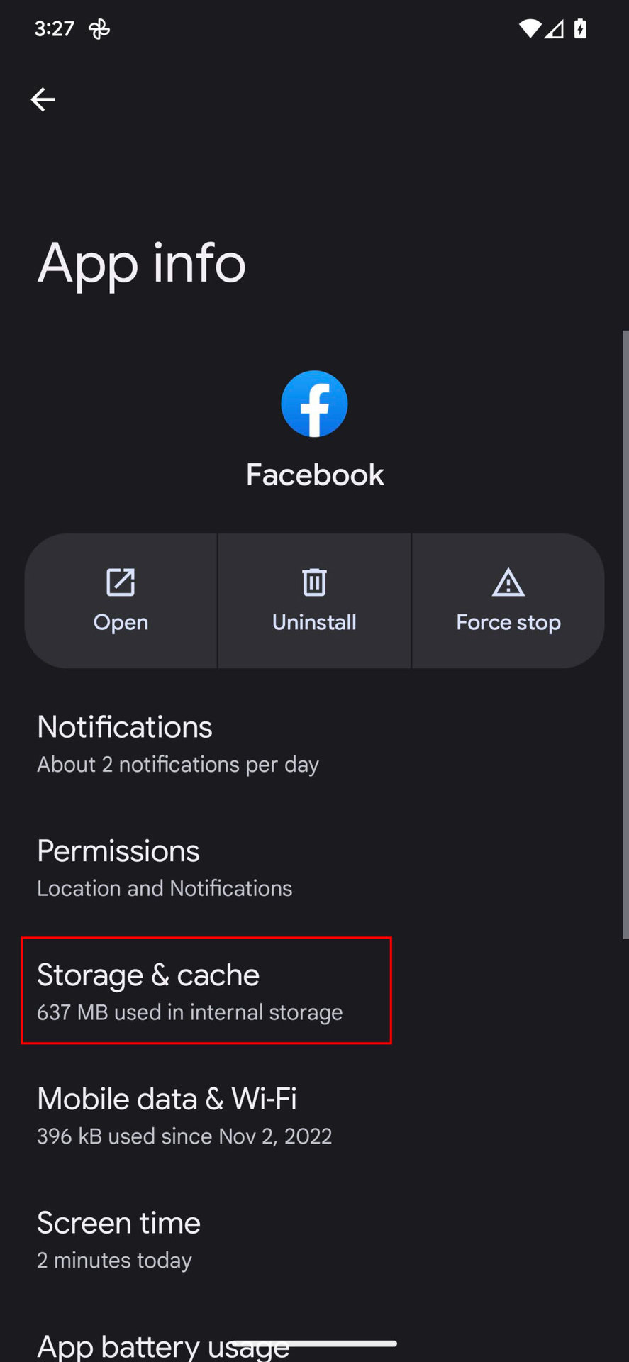 How to clear Facebook cache on Android 4