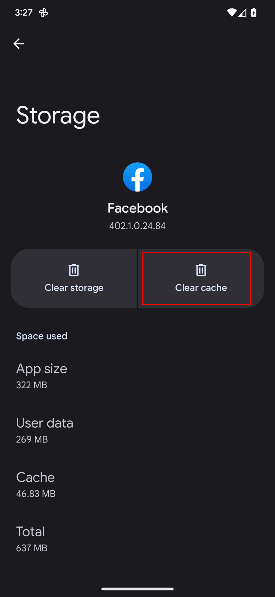 How to clear Facebook cache on Android 5