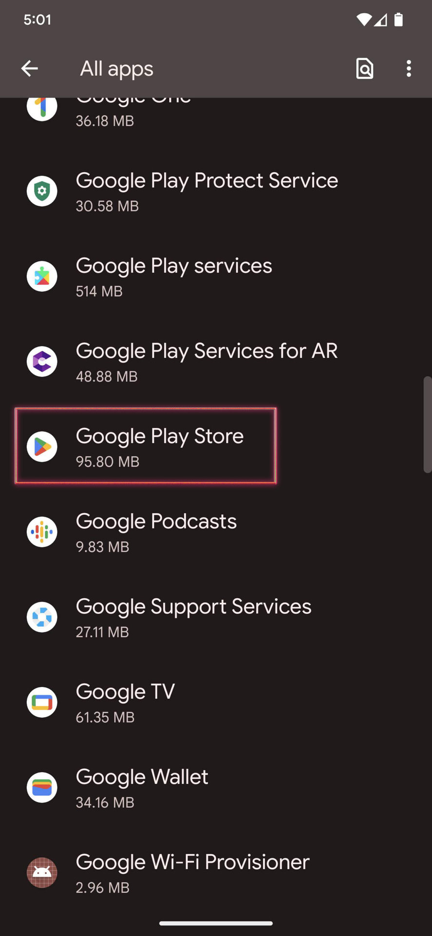 How to clear Google Play Store app storage on Android 13 3