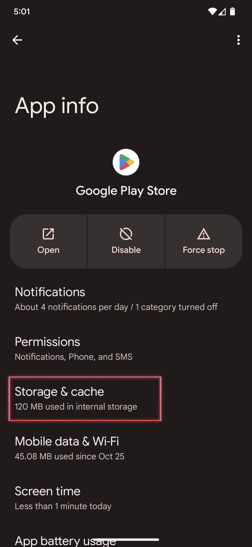 How to clear Google Play Store cache on Android 13 4