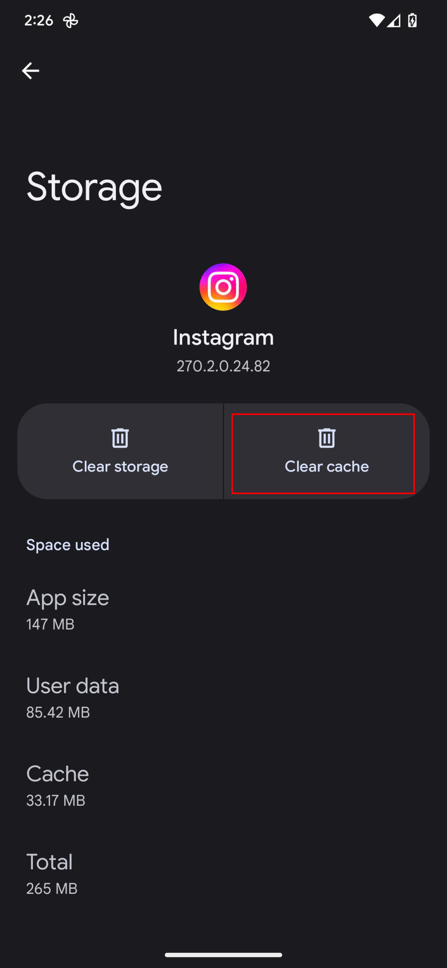 How to clear Instagram cache 4