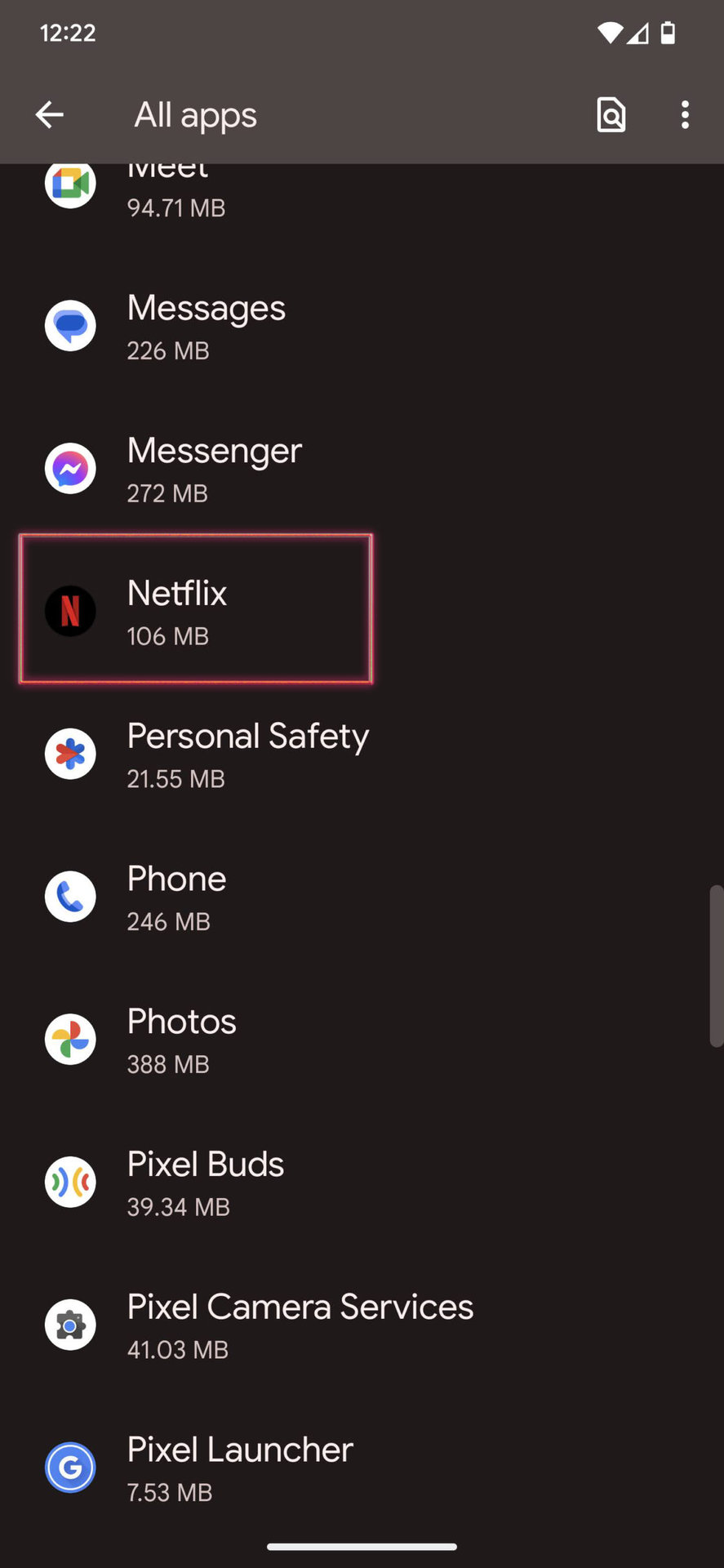 How to clear cache for Netflix on Android 13 3