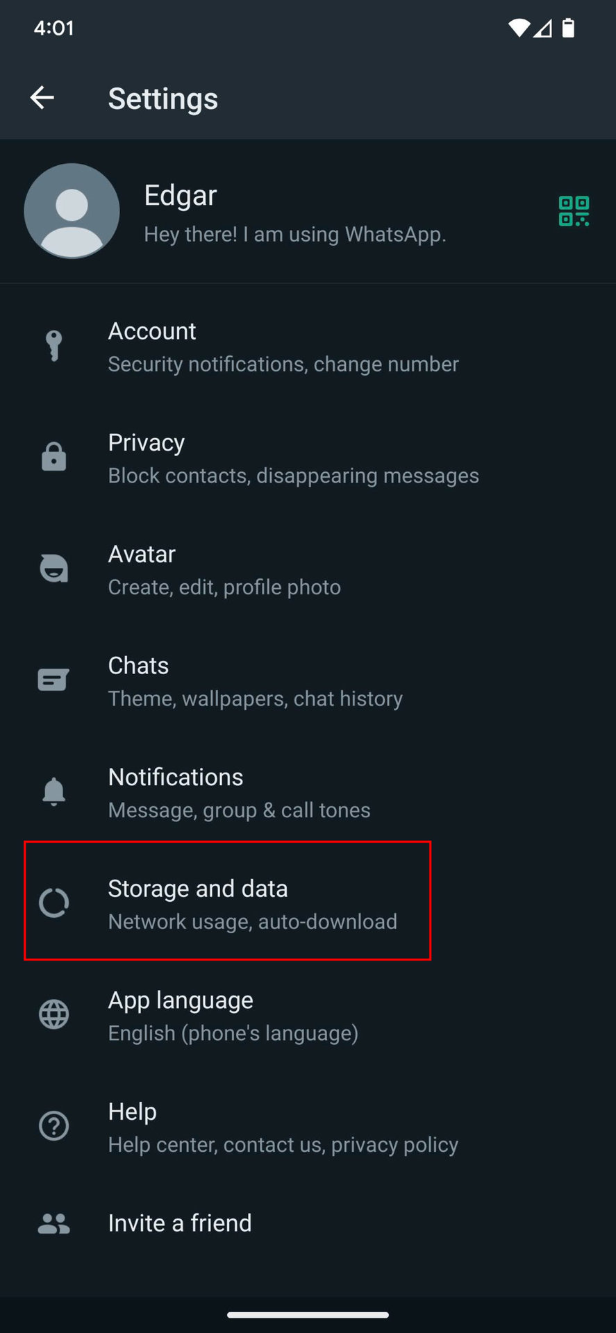 How to delete data on WhatsApp 3