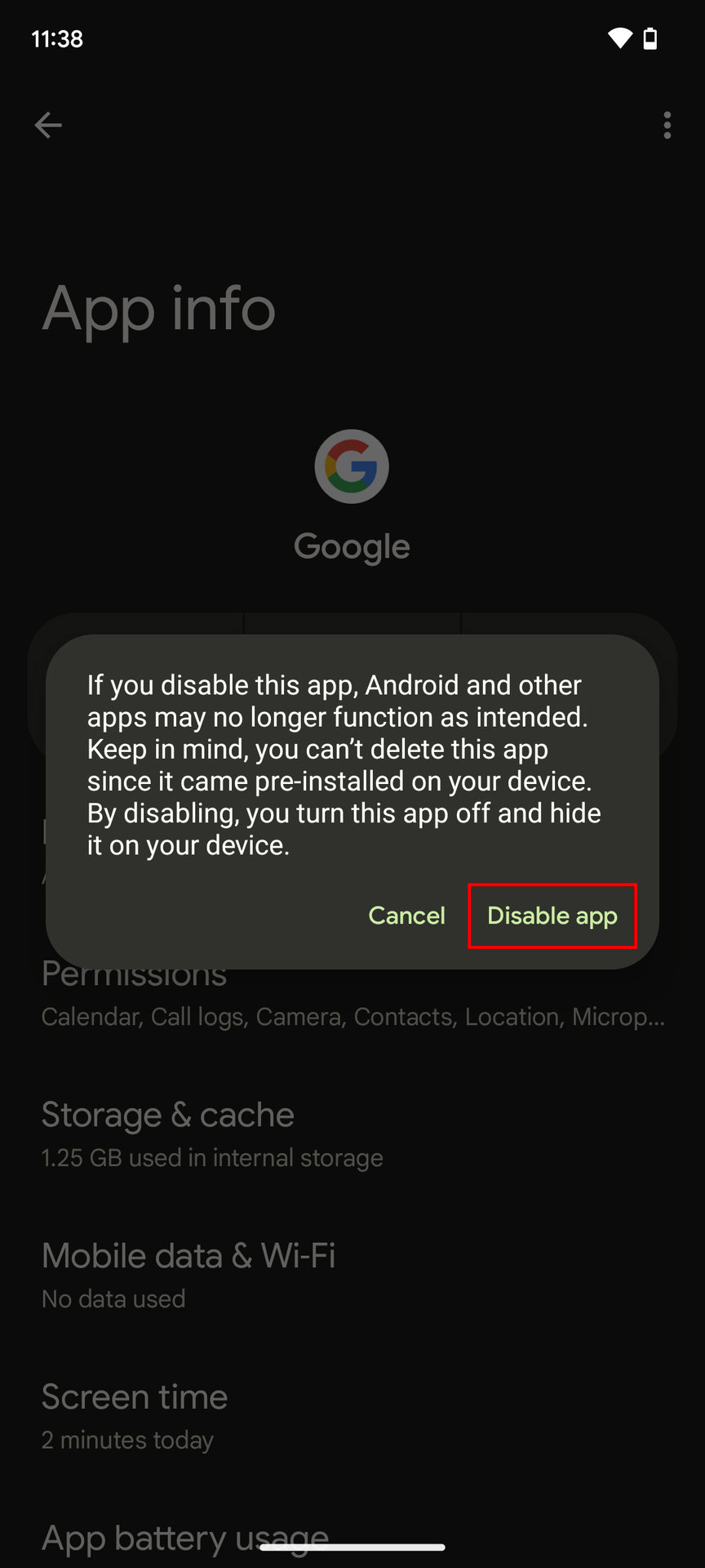 How to disable system apps on Android 4