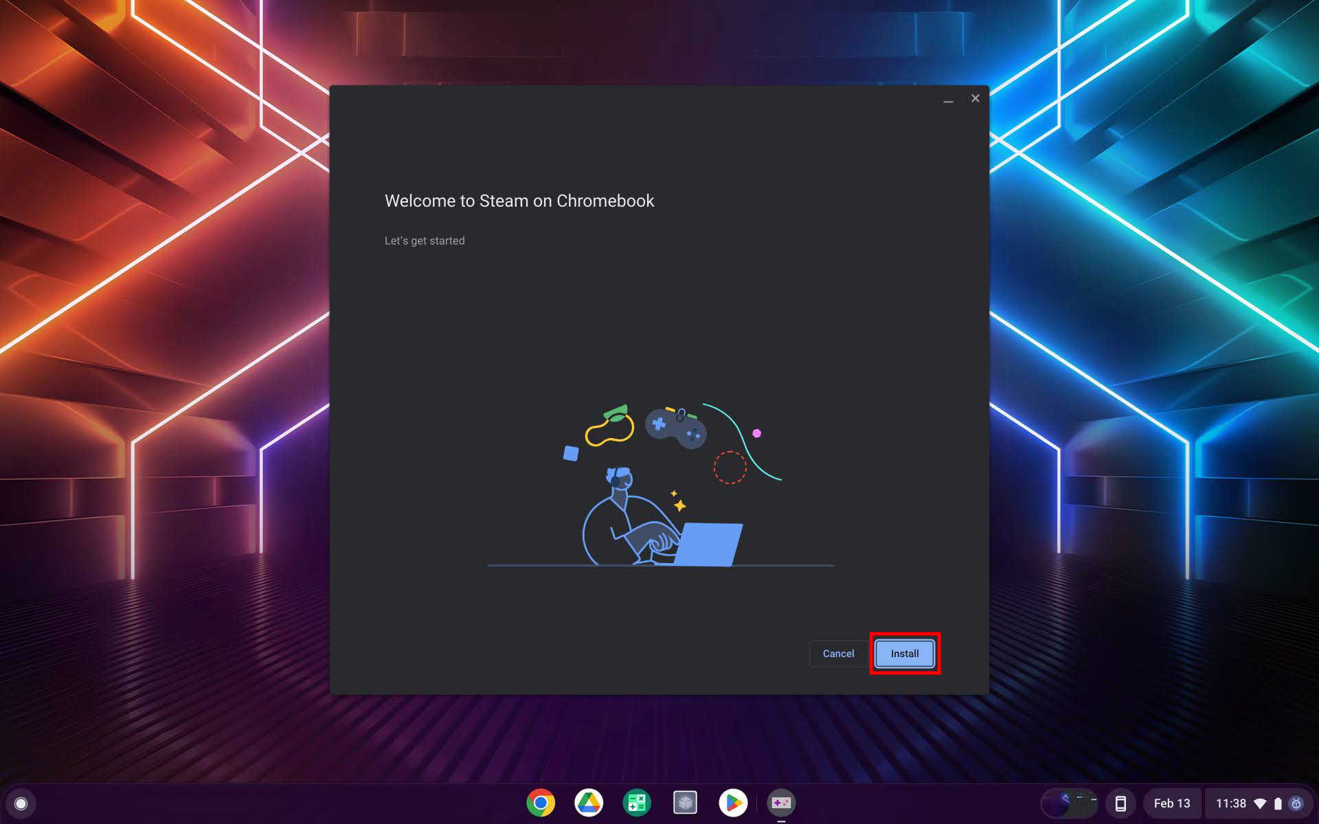 How to install Steam Beta on Chromebook computer 5