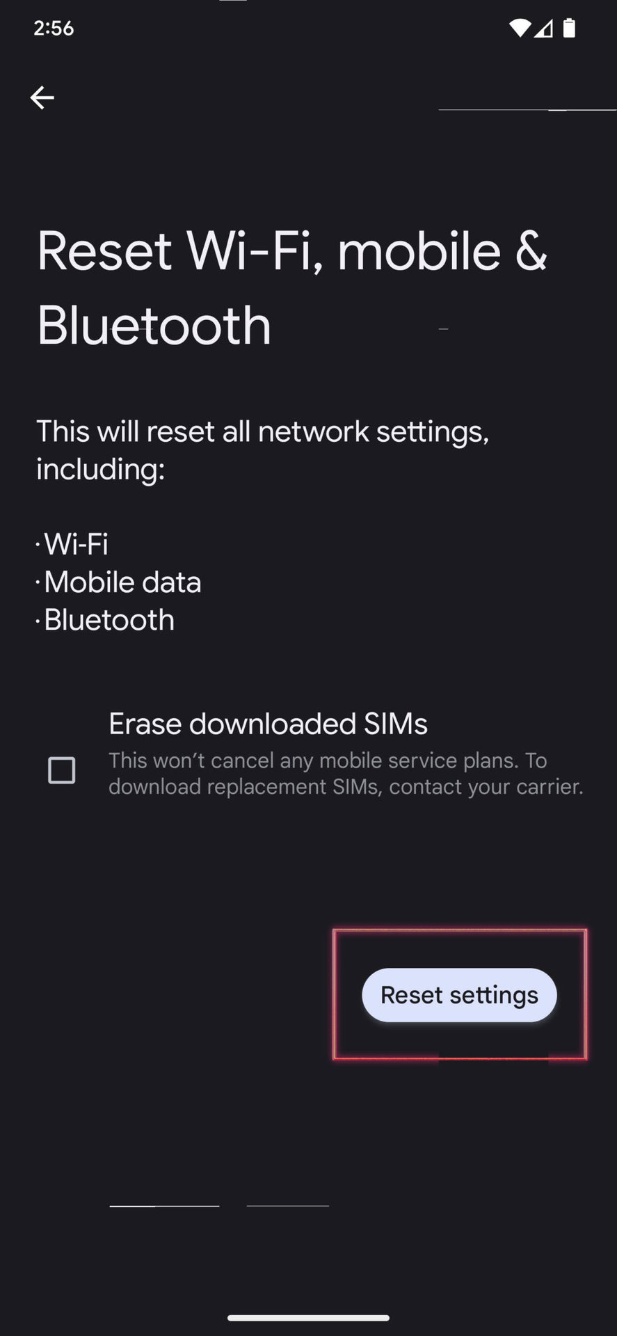 How to reset network settings 4