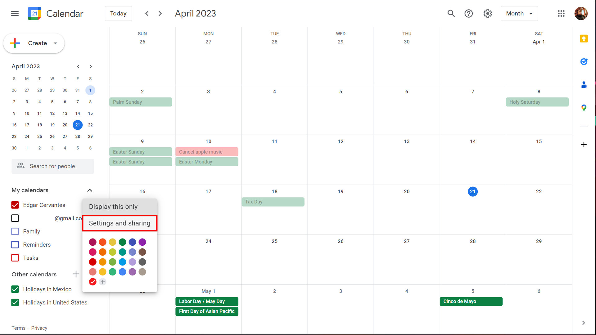 How to share a Google calendar using a link 2