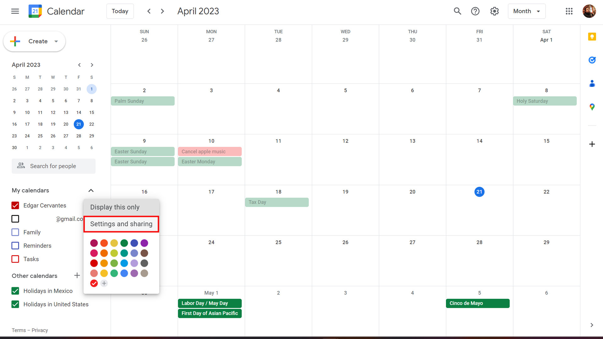 How to share a Google calendar with specific people or groups 2