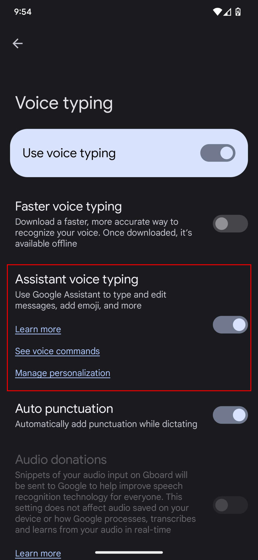 How to turn on Assistant Voice Typing on Android 3