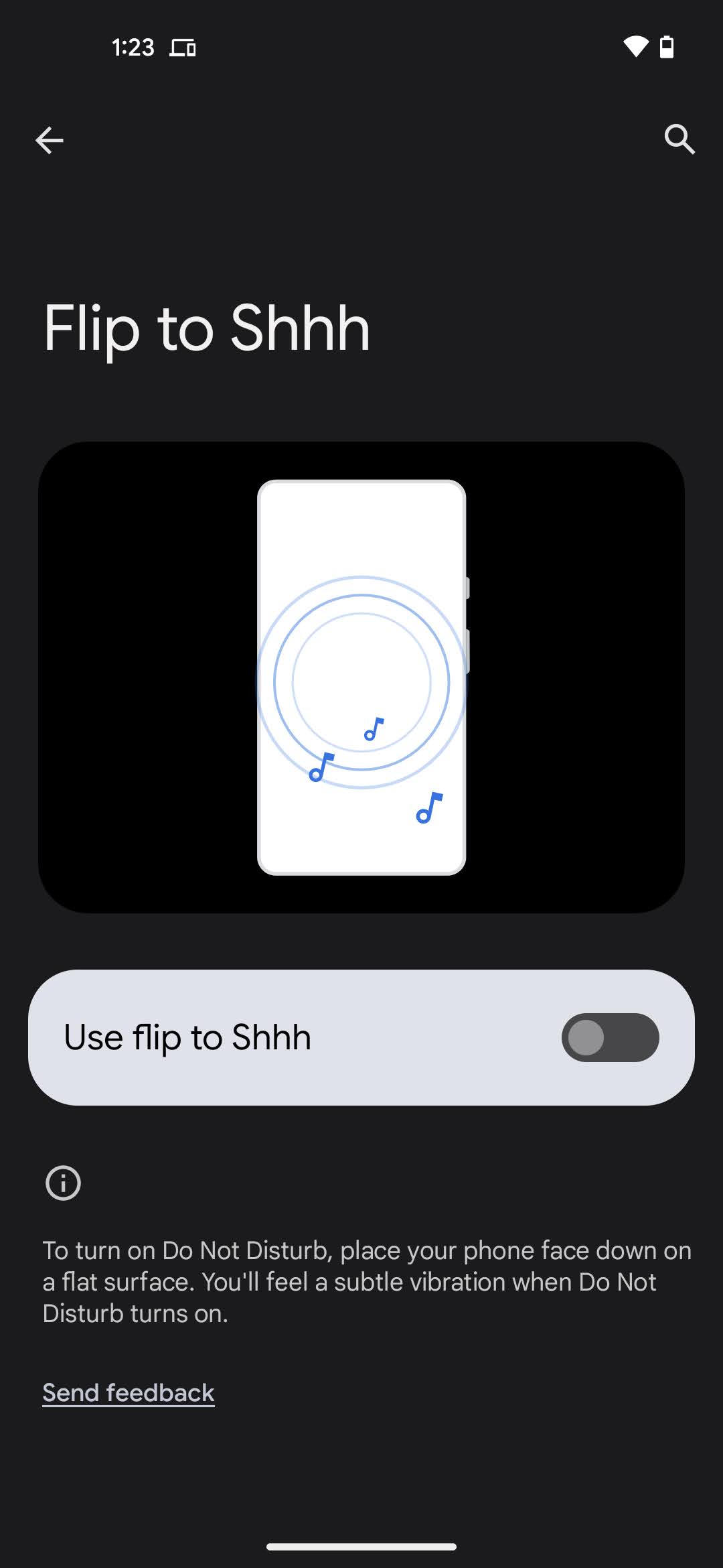 How to turn on Flip to Shhh 3