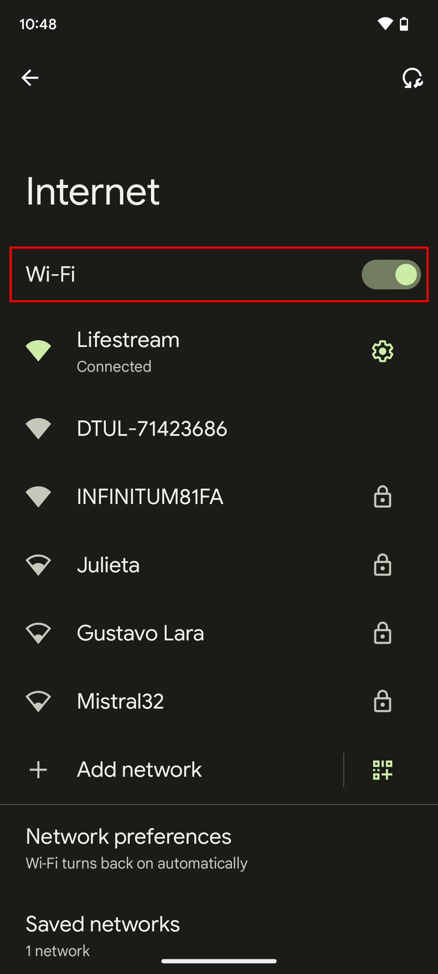 How to turn on Wi Fi on Android 3
