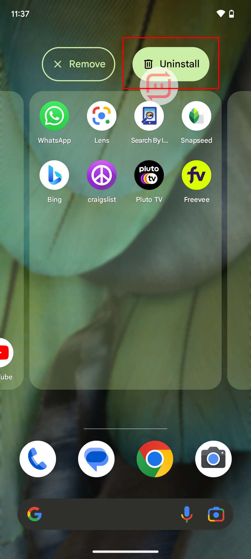 How to uninstall apps from the home screen 2