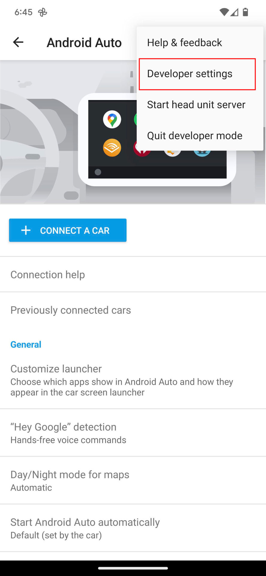Incrase Android Auto video resolution 5
