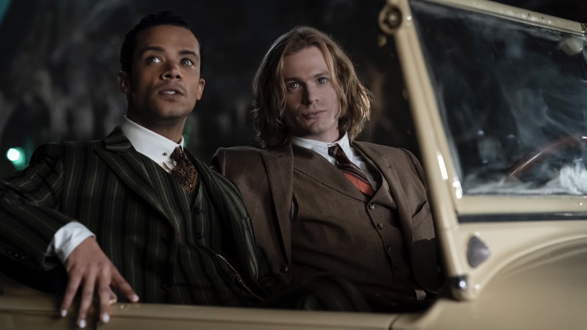 Jacob Anderson as Louis De Point Du Lac and Sam Reid as Lestat De Lioncourt in Interview with the Vampire