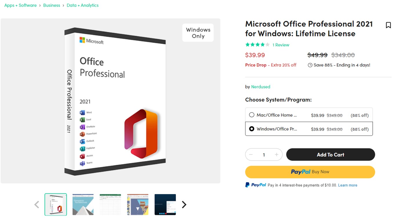 Microsoft Office Professional 2021 for Windows TechDeals Deal