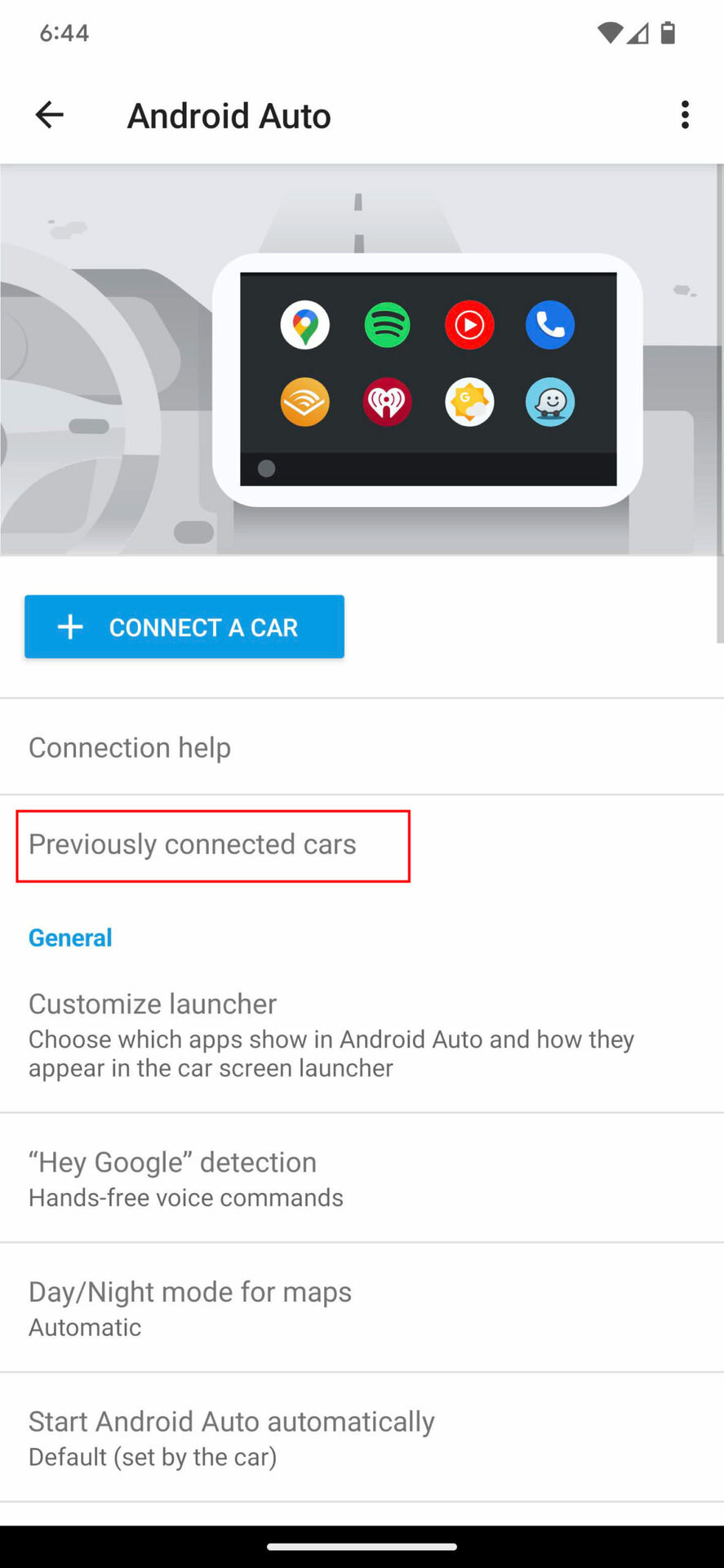 Modify the Android Auto settings 7
