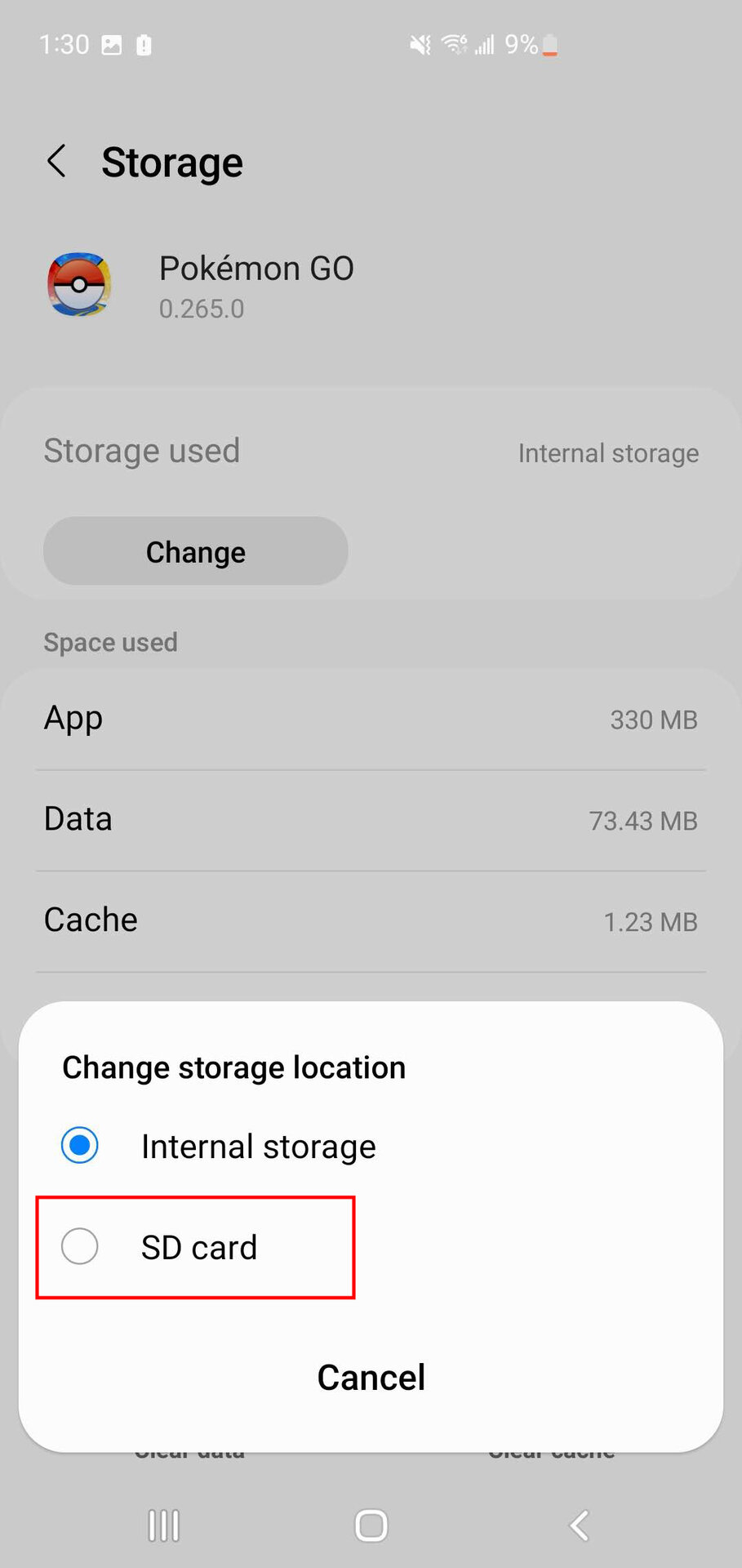 Move Android apps to SD card 5
