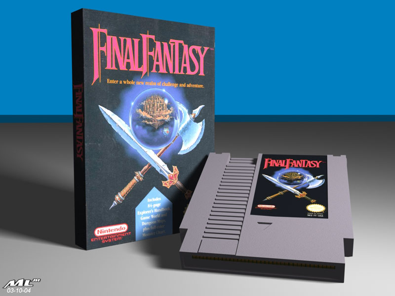 NES Final Fantasy Box and Cart