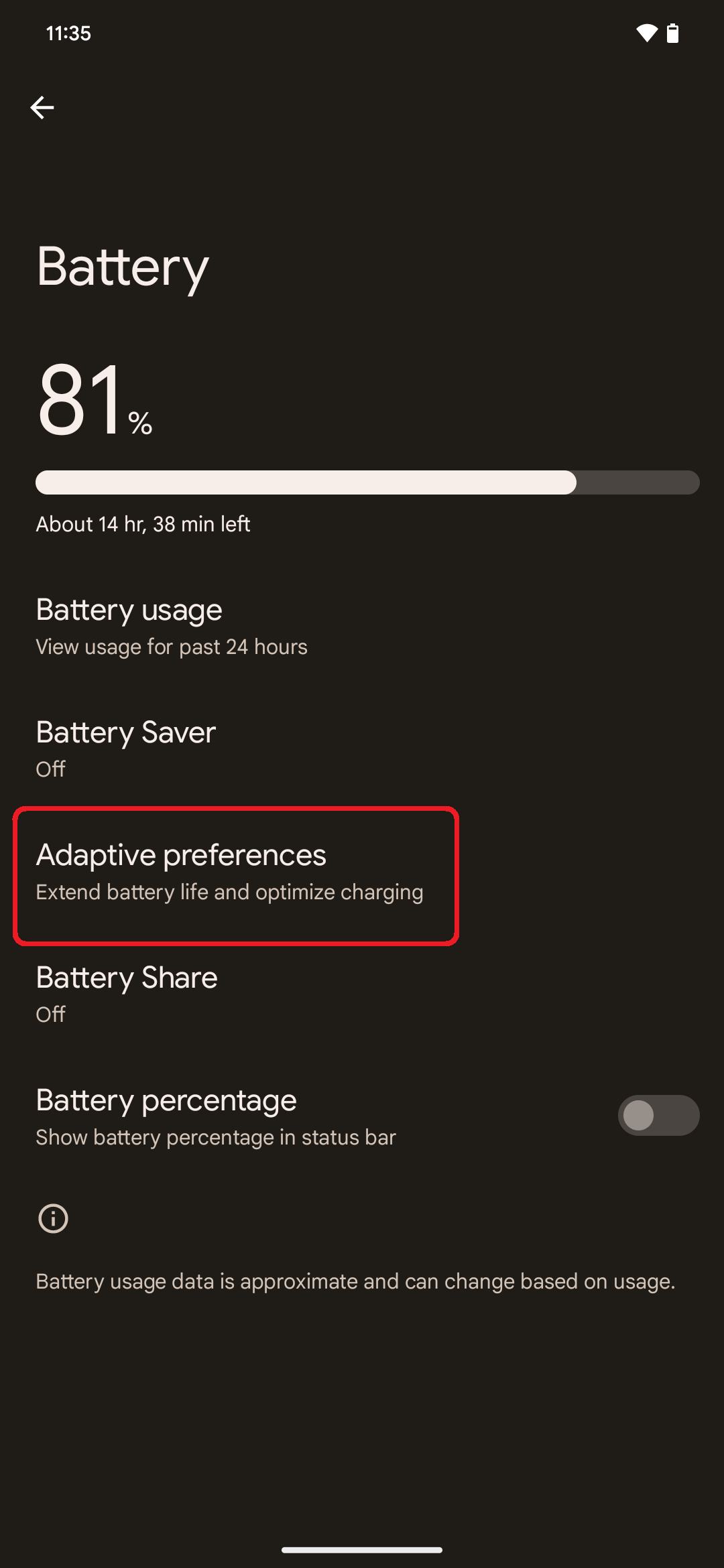 Pixel Battery usage