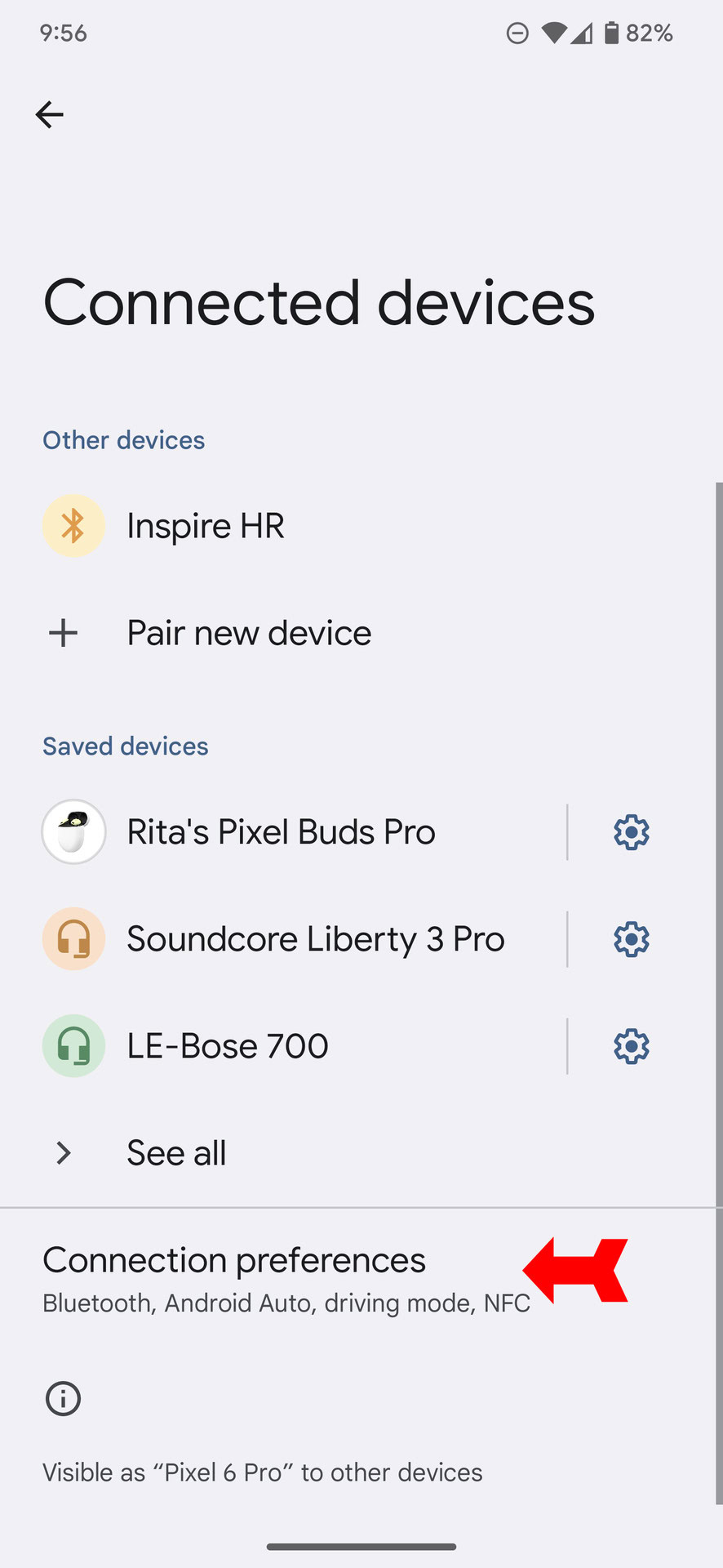 Tap Connection Preferences