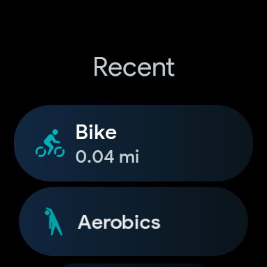 Pixel Watch Fitbit Recent