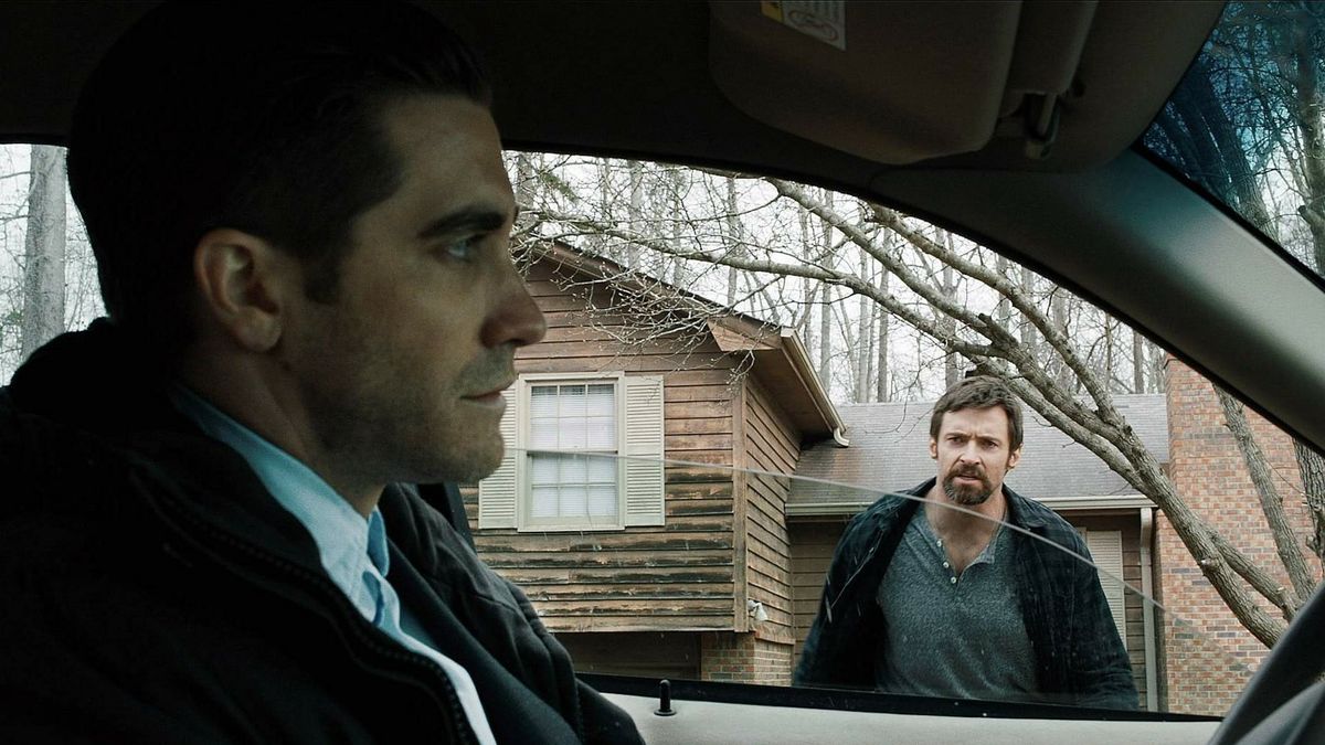 Jake Gyllenhaal and Hugh Jackman in Prisoners