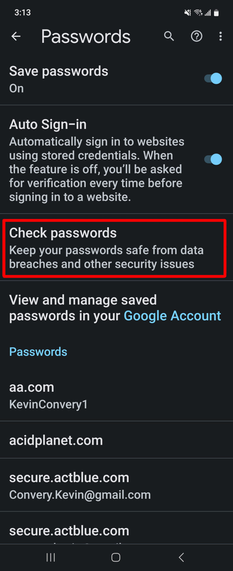 Saved Passwords Chrome Check Passwords