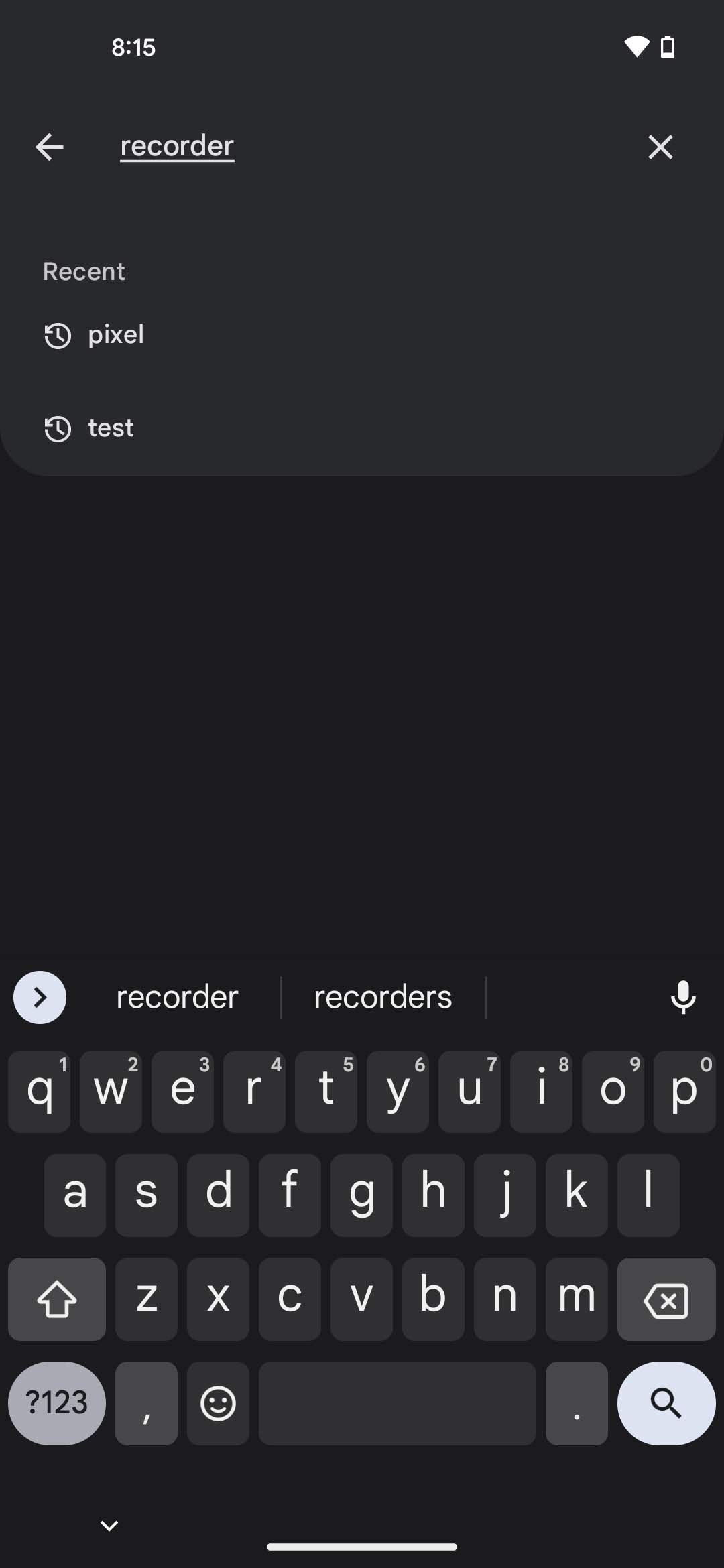 Search within Recorder recording 3
