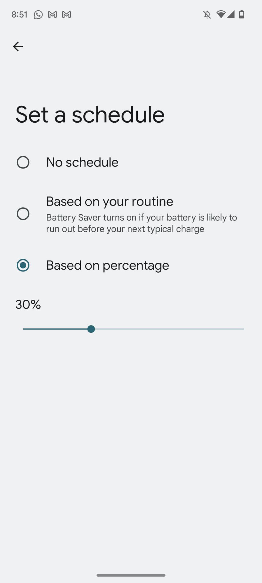 Setting a Battery Saver schedule for Pixel