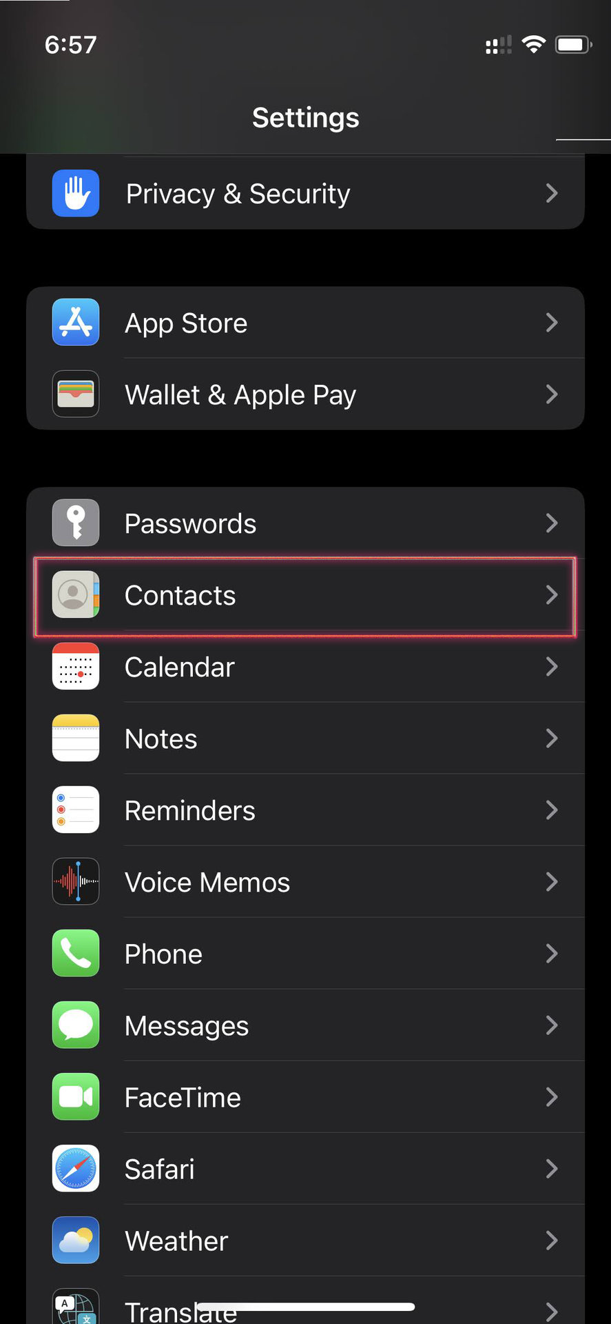 Sync Contacts on iPhone using Google account 1