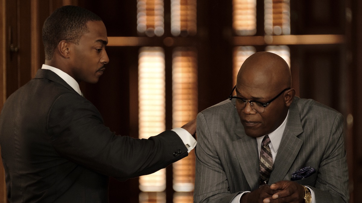 Samuel L Jackson and Anthony Mackie in The Banker - best apple tv plus movies