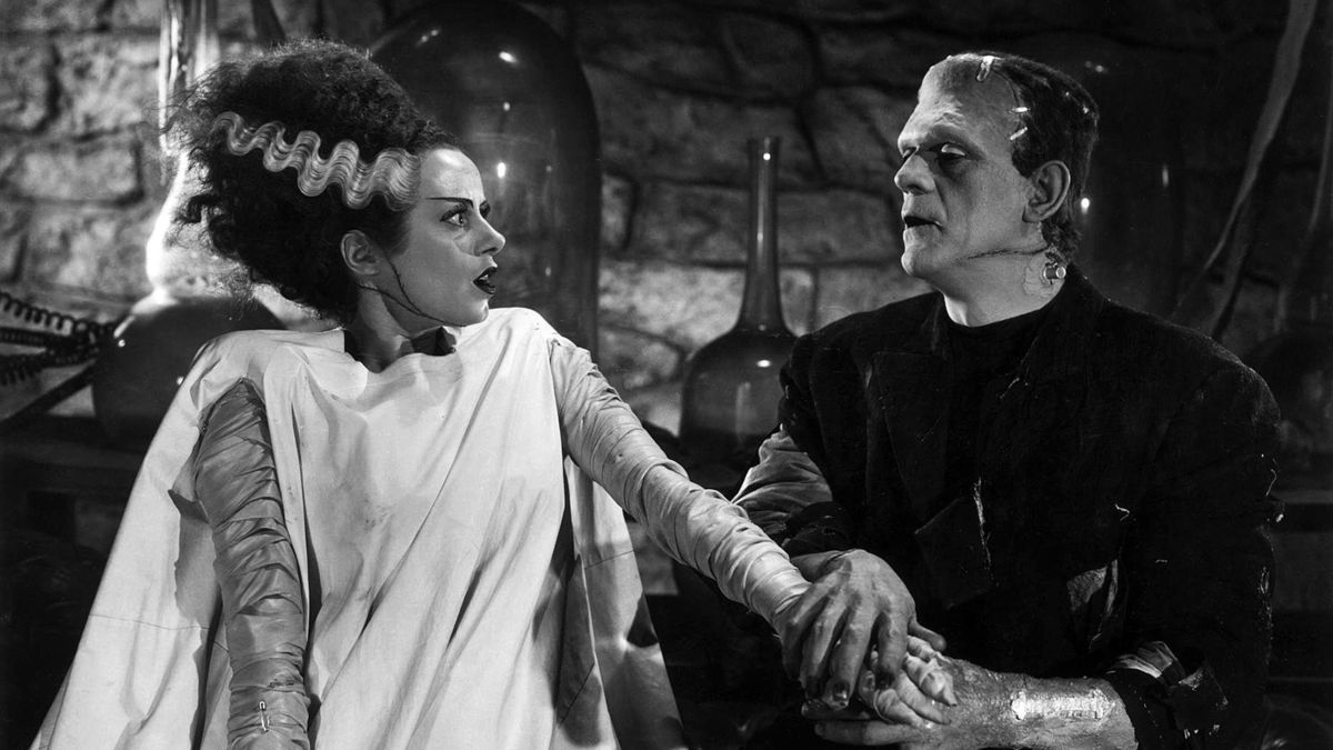 Frankenstein's monster and his bride in The Bride of Frankenstein - best horror movies